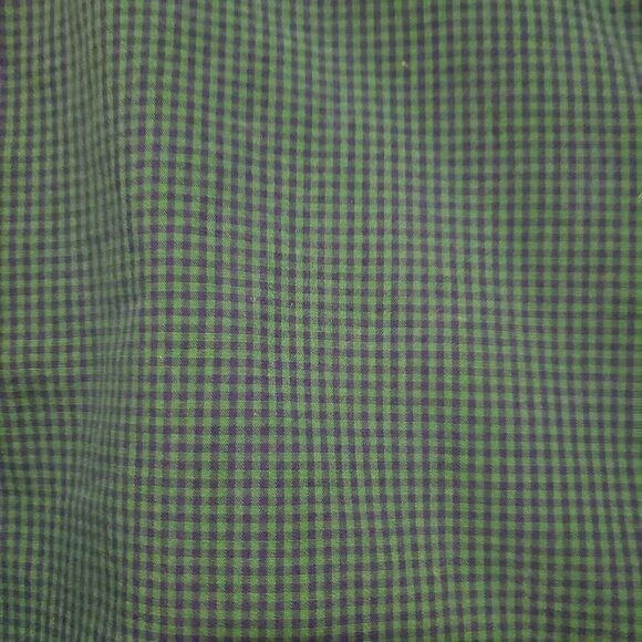 Faded Glory Womens Sz 2XL Blue Green Checks Long Sleeve Button Down Blouse - Picture 3 of 9